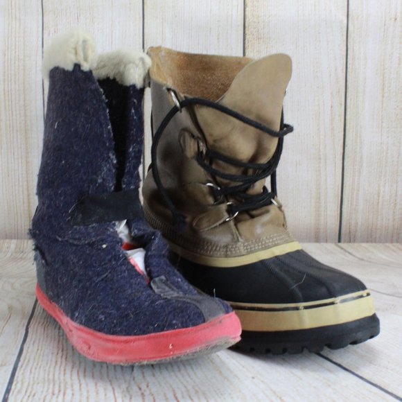 SOREL Caribou Lined Lace-up Winter Boots Size - Picture 6 of 10